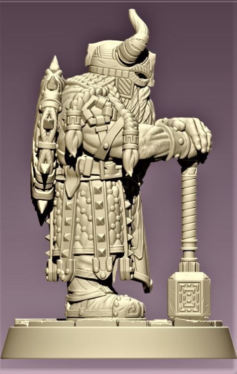 DWARF GUARD 3D print model_4
