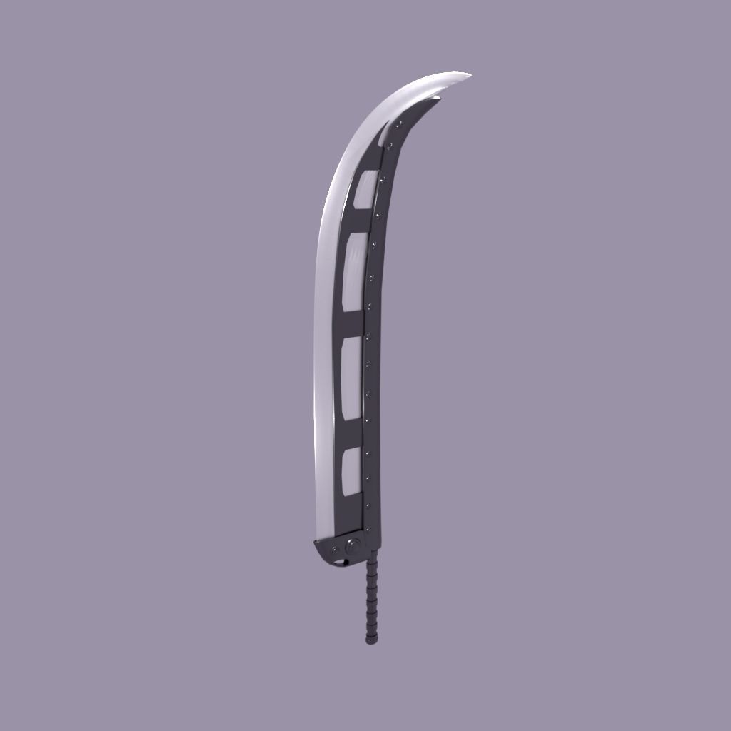 Sword samurai 3D model_1