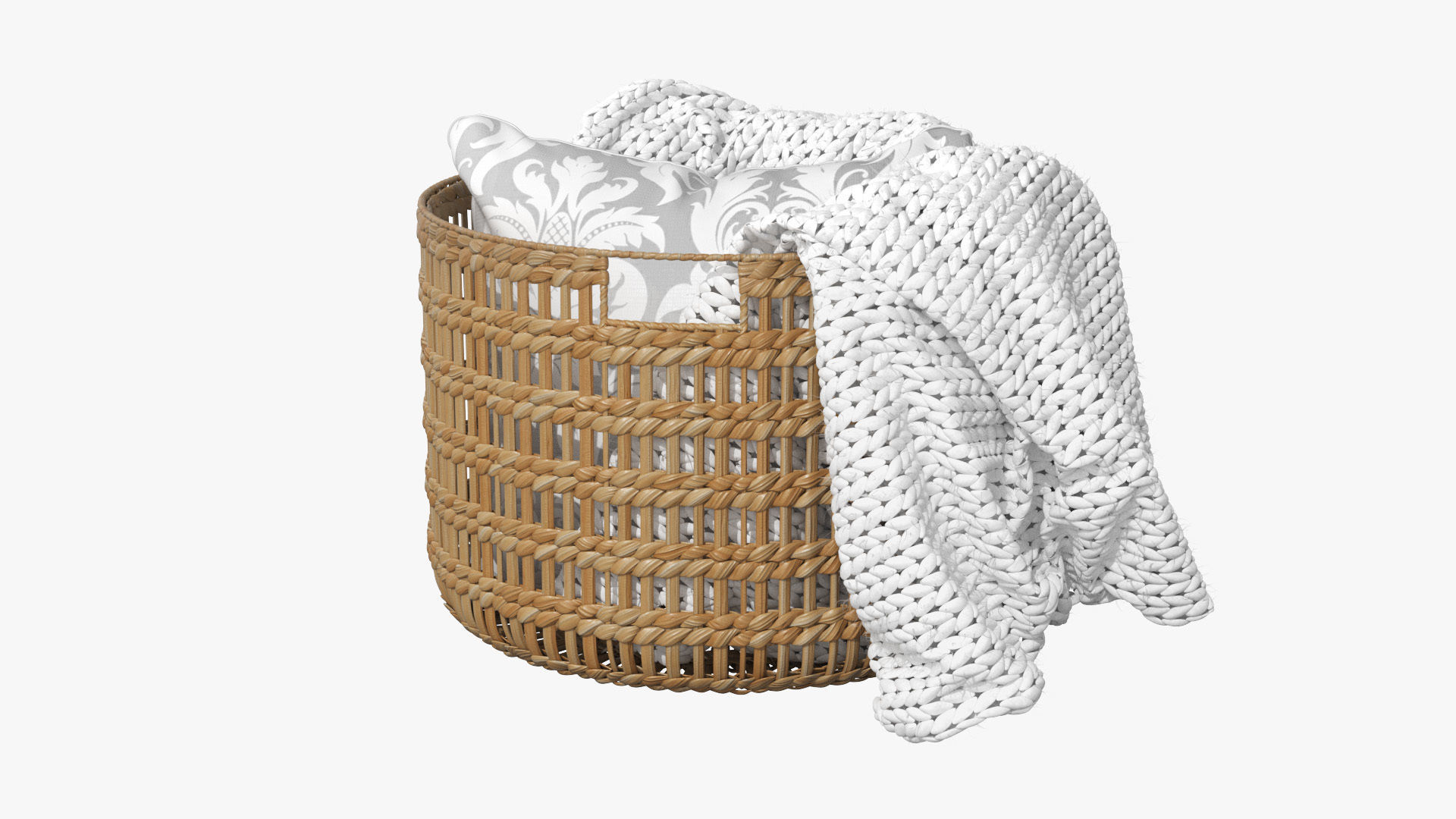 Josie Woven Basket Low-poly 3D model_31