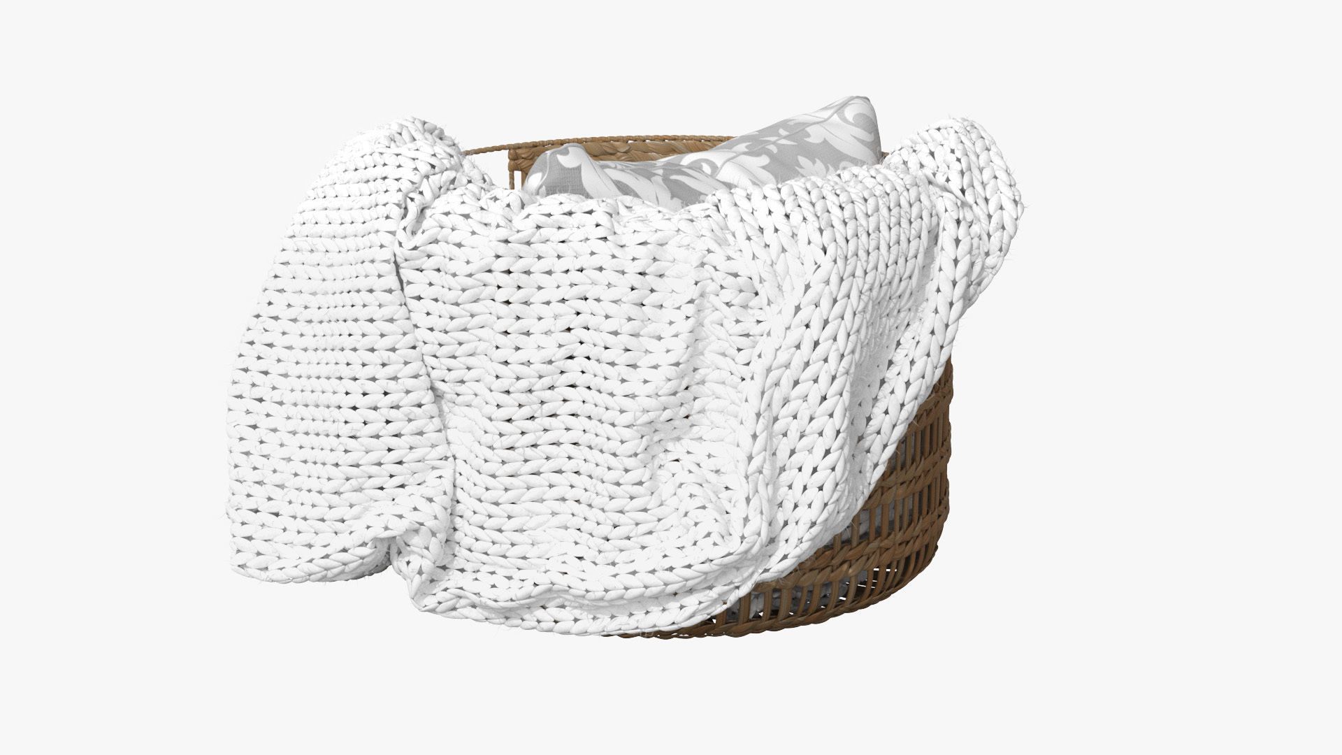 Josie Woven Basket Low-poly 3D model_27
