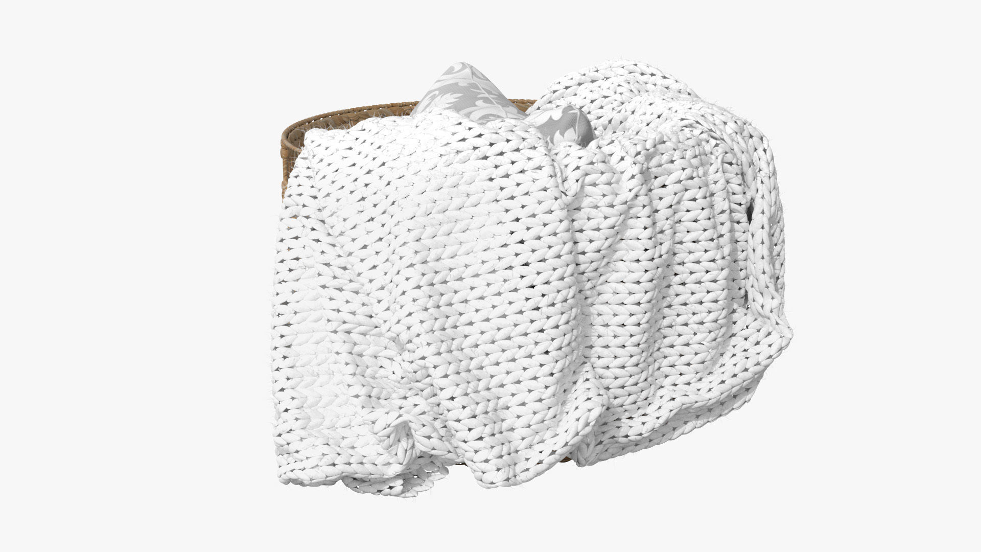 Josie Woven Basket Low-poly 3D model_29