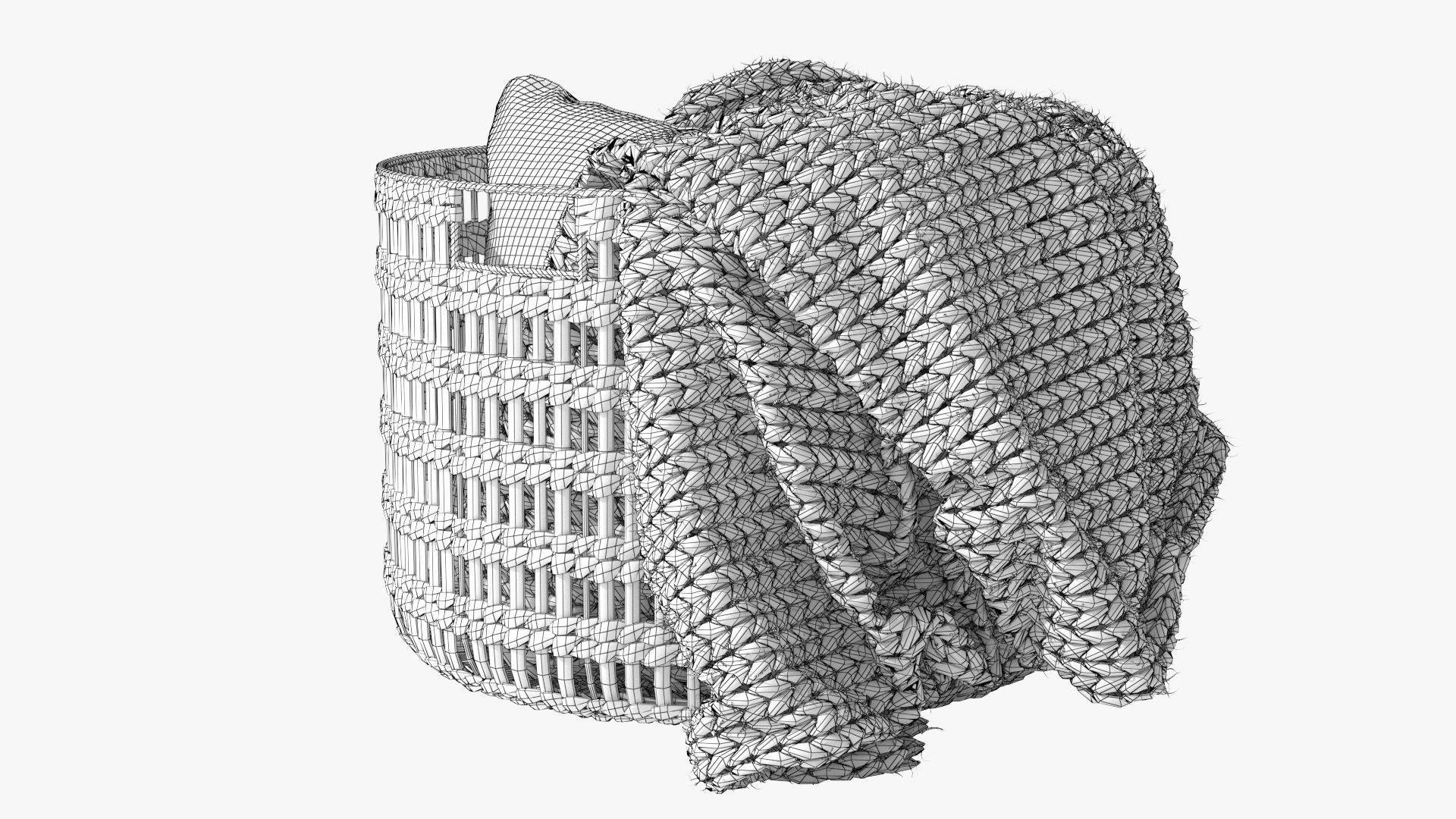 Josie Woven Basket Low-poly 3D model_18