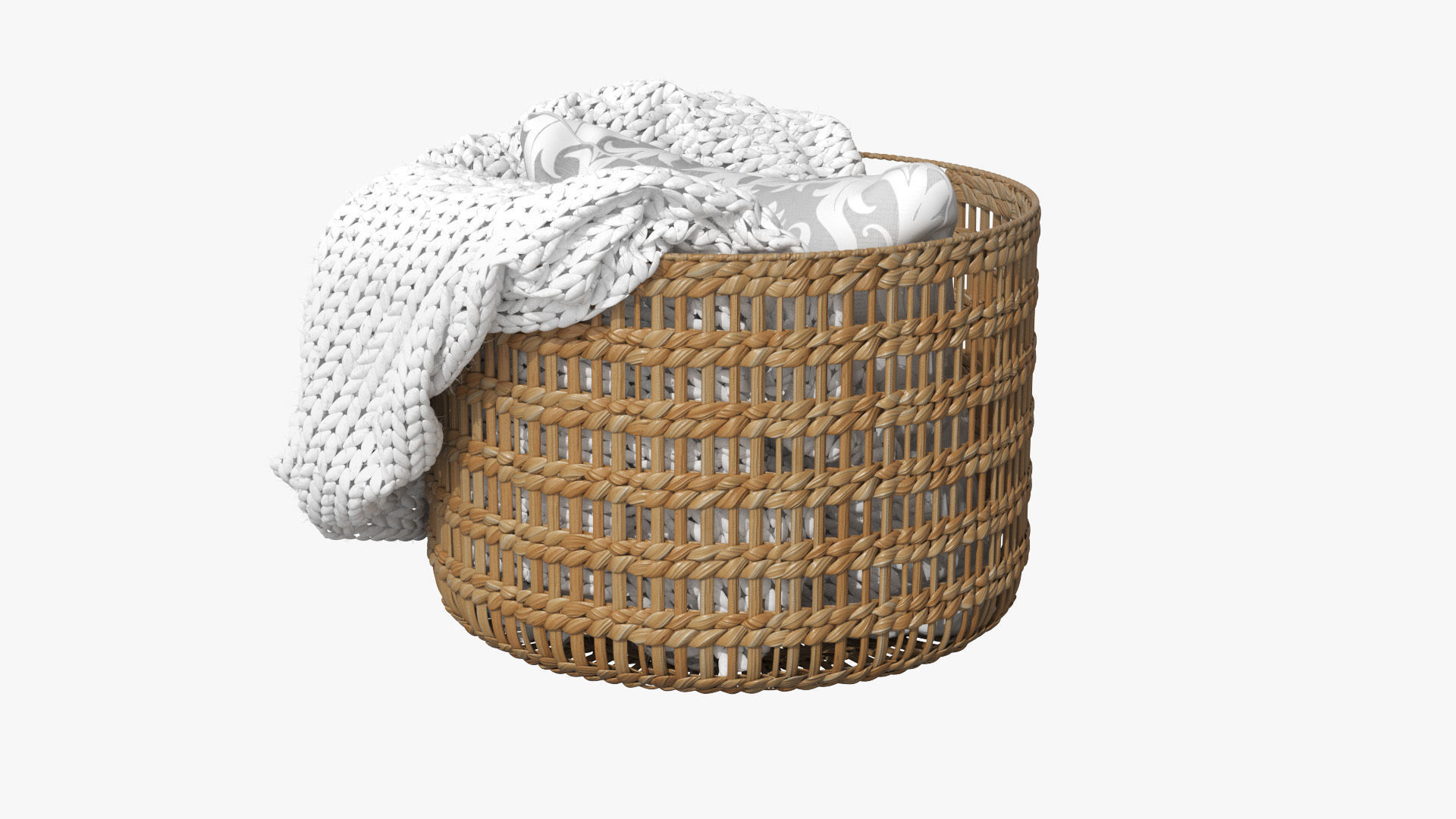 Josie Woven Basket Low-poly 3D model_24