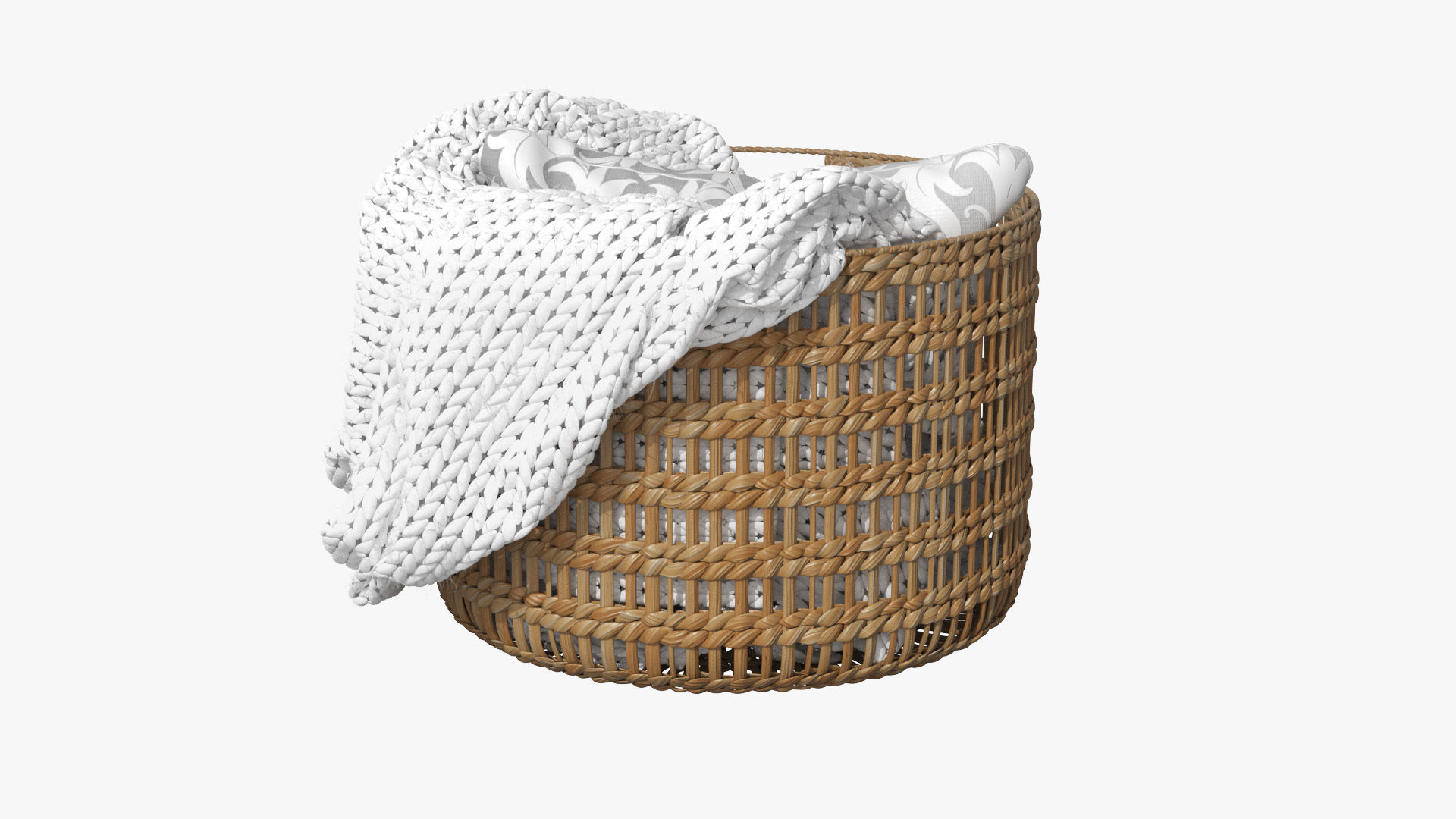 Josie Woven Basket Low-poly 3D model_25