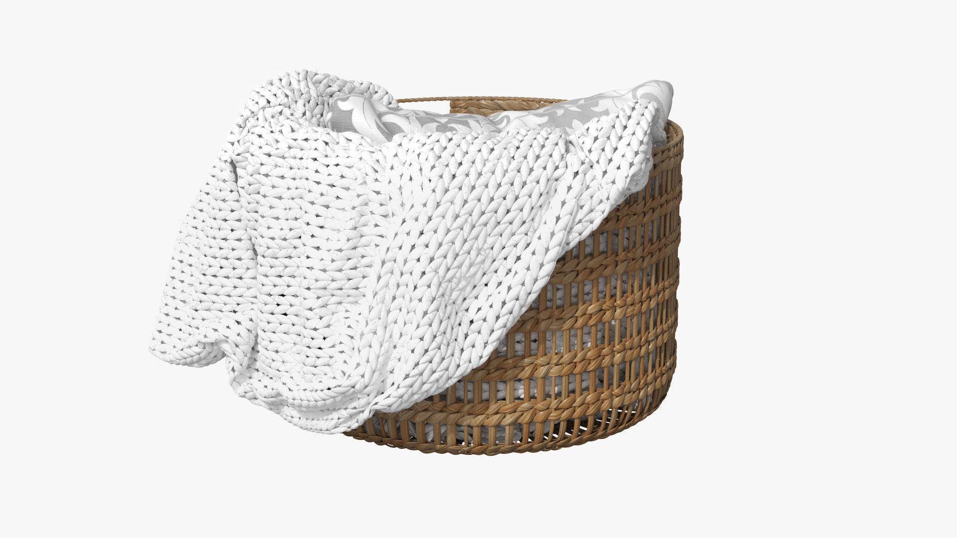 Josie Woven Basket Low-poly 3D model_26