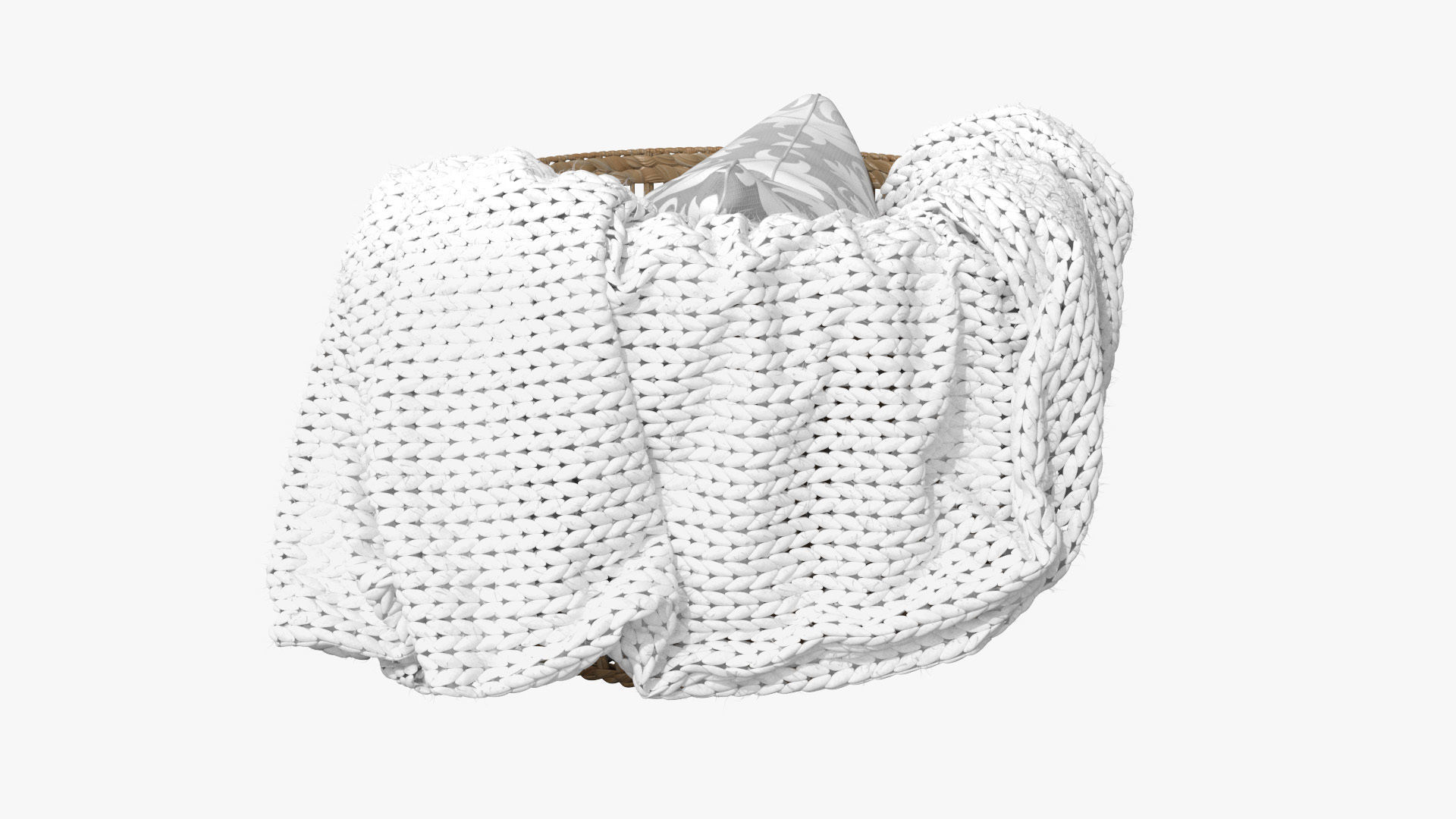 Josie Woven Basket Low-poly 3D model_28