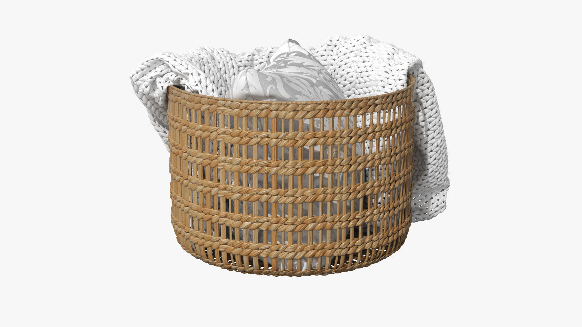 Josie Woven Basket Low-poly 3D model_22