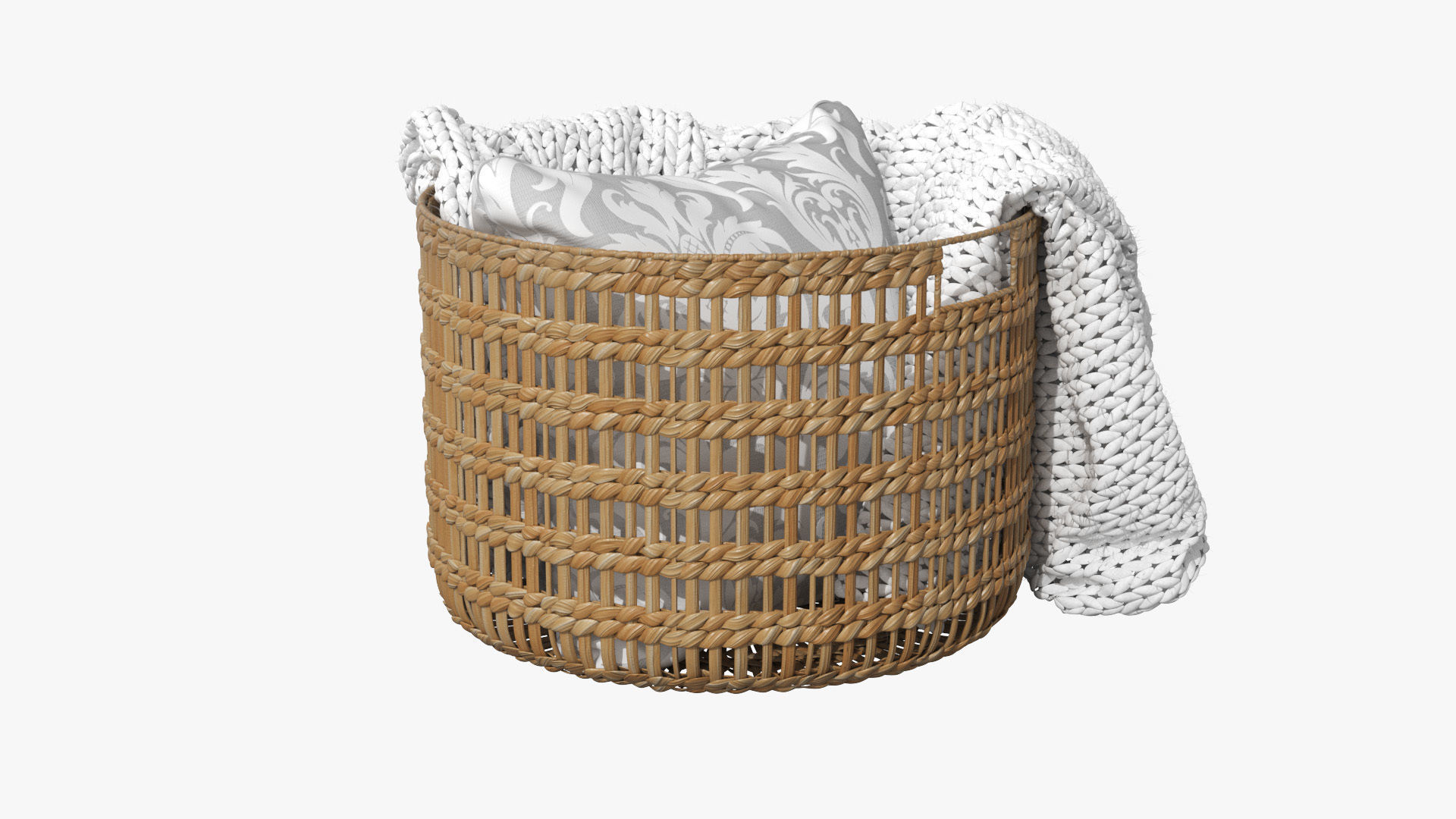 Josie Woven Basket Low-poly 3D model_21