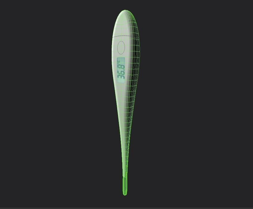 Digital Thermometer M4 Low-poly 3D model_2