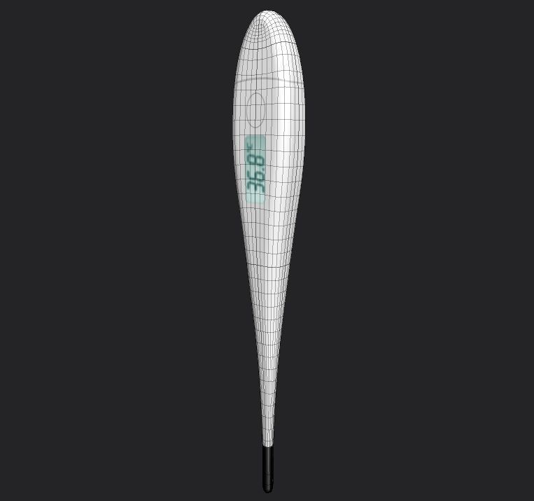 Digital Thermometer M4 Low-poly 3D model_33