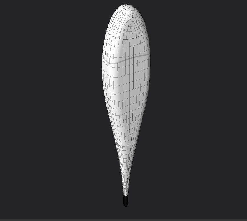 Digital Thermometer M4 Low-poly 3D model_35