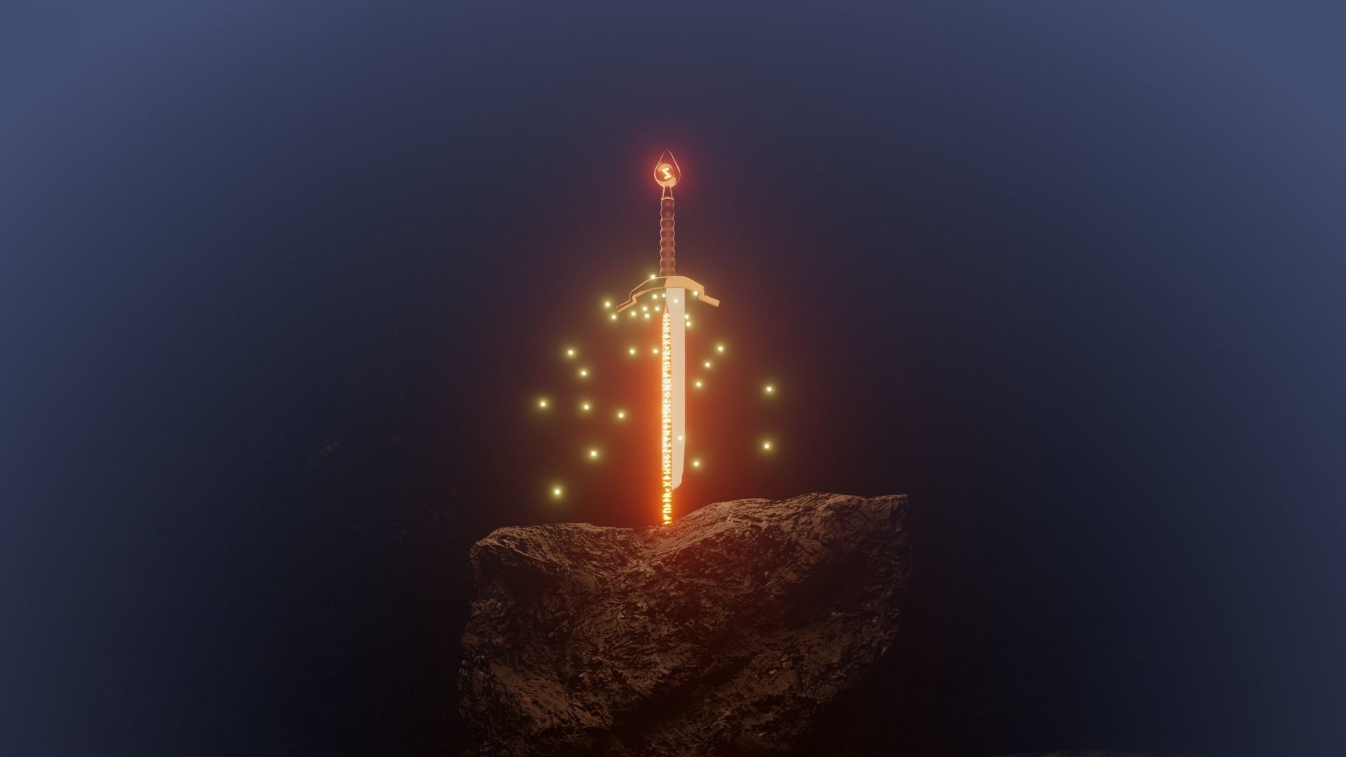 Sword Cave 3D model_2