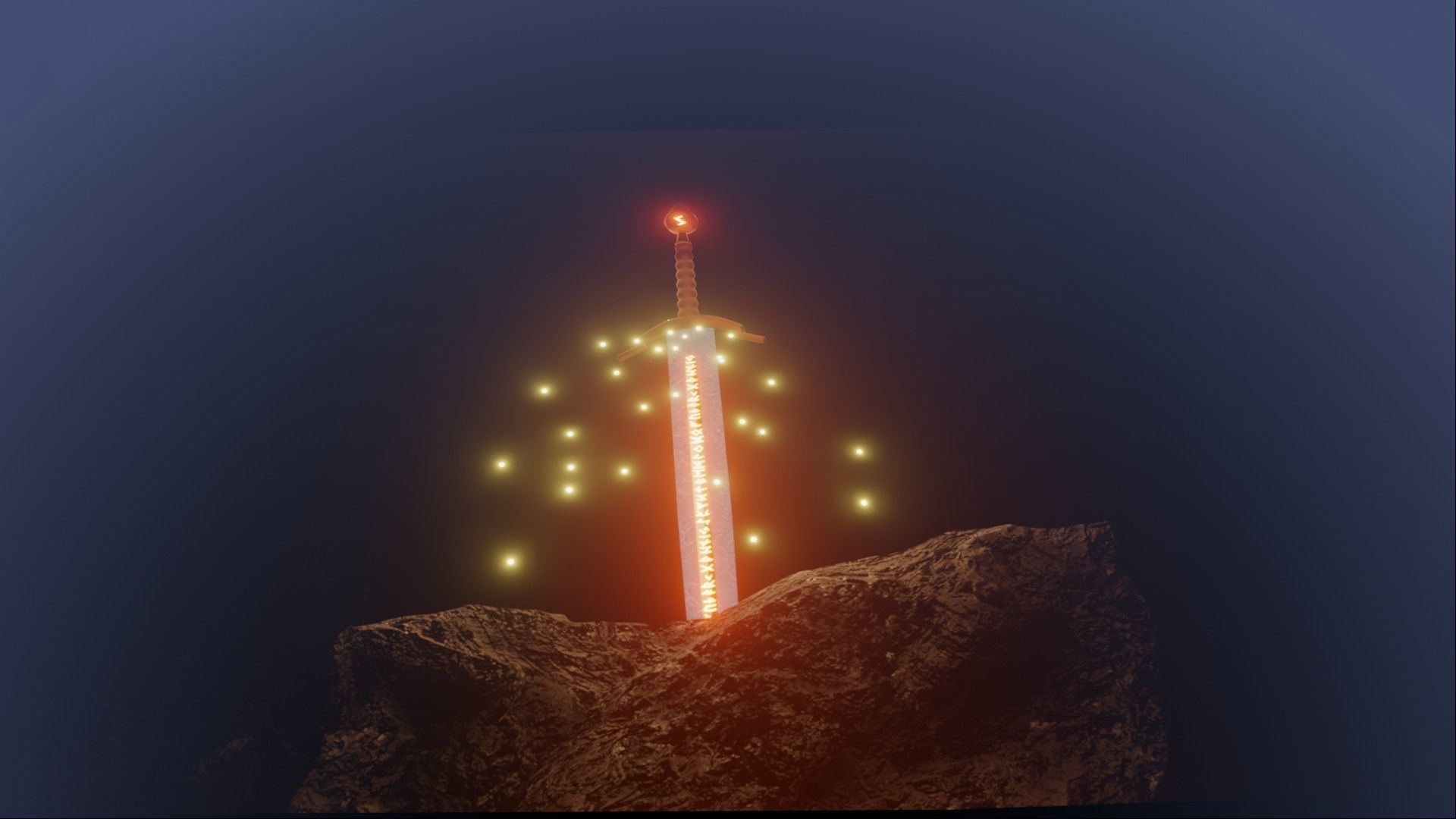 Sword Cave 3D model_4