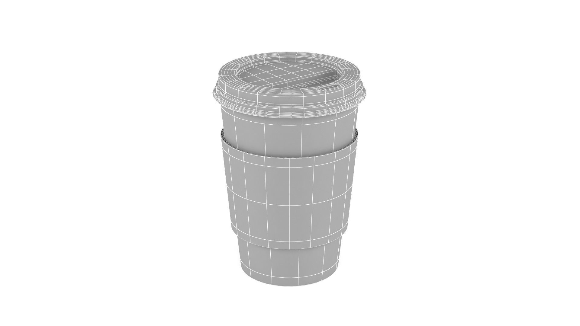Black Coffee Cup 3D model_13
