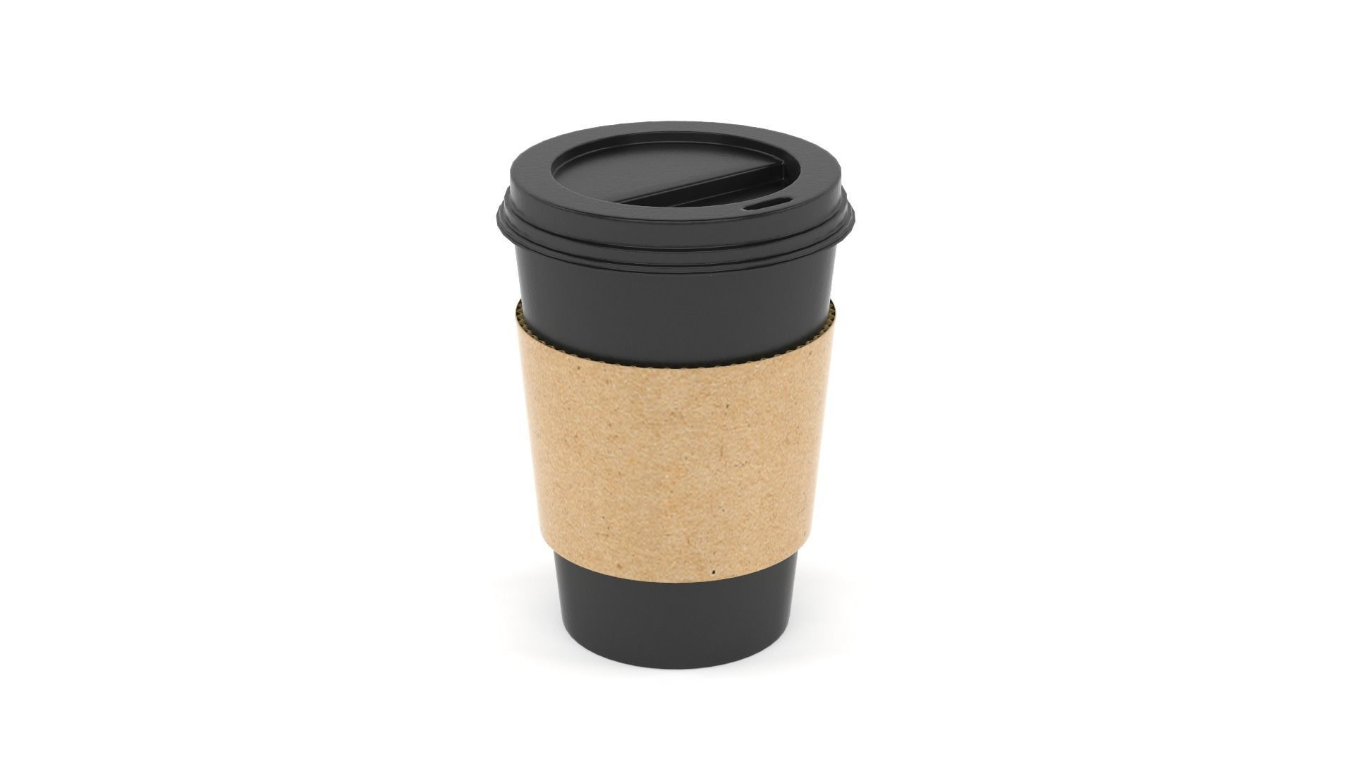 Black Coffee Cup 3D model_6
