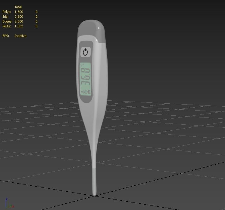 Digital Thermometer M5 Low-poly 3D model_14