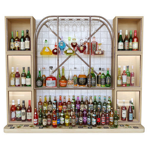 AlcoholBar-34 bar cabinet 3D model