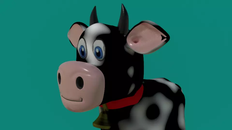cartoon cow Free 3D model_0