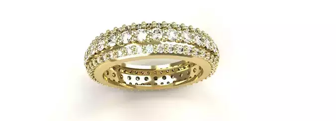 Diamond Eternity Band Gold Silver Platinum Luxury Jewelry