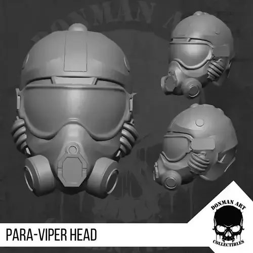 Para Viper Head for action figures