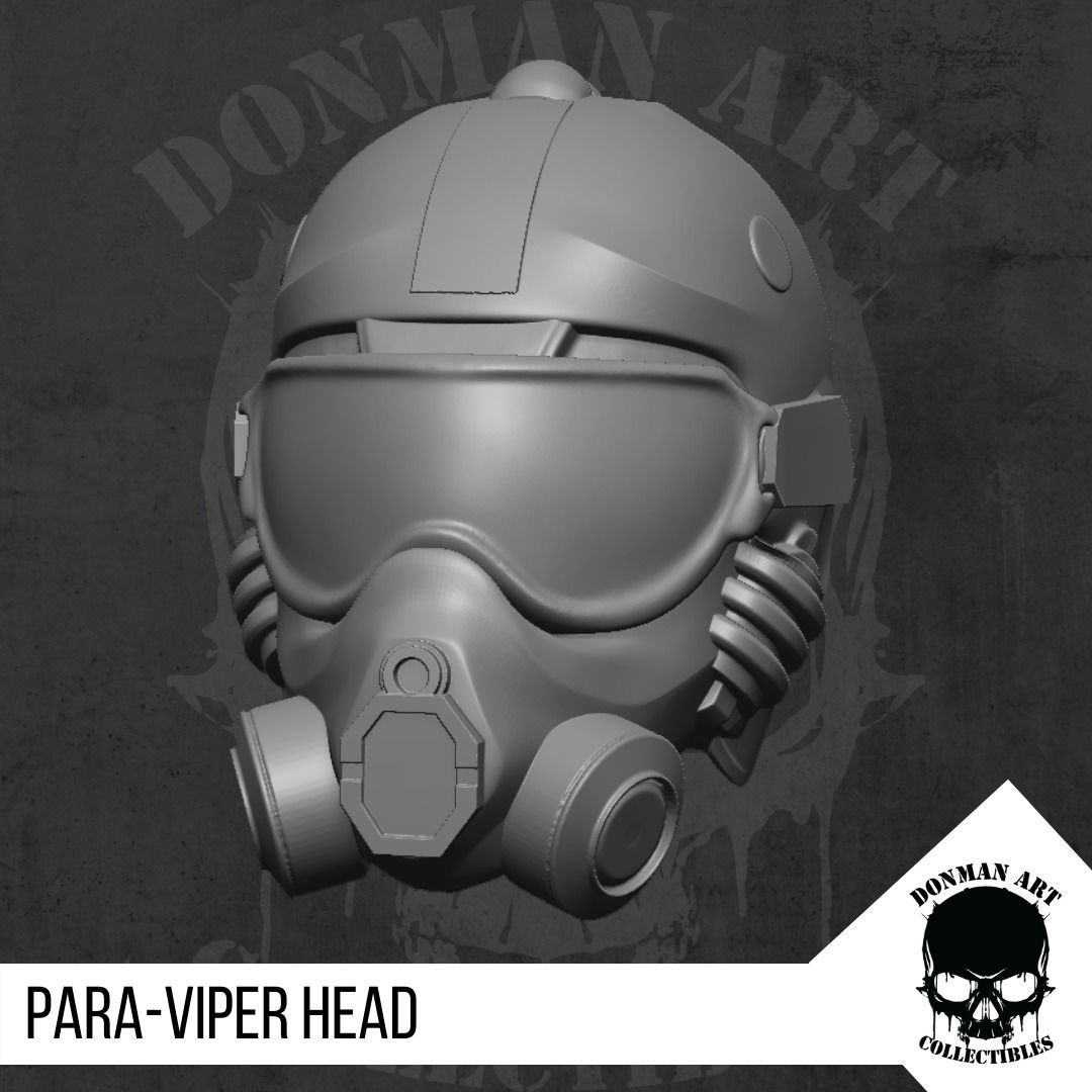 Para Viper Head for action figures 3D print model_13