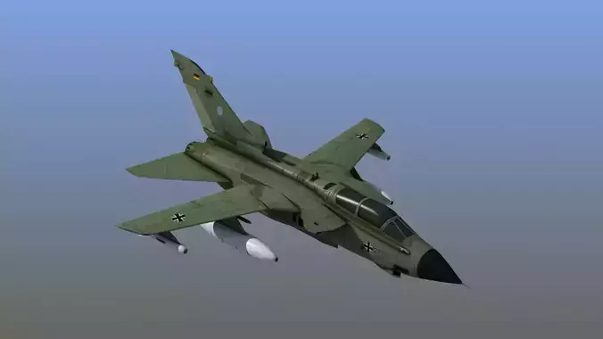 Tornado Strike Aircraft Low-poly 3D model