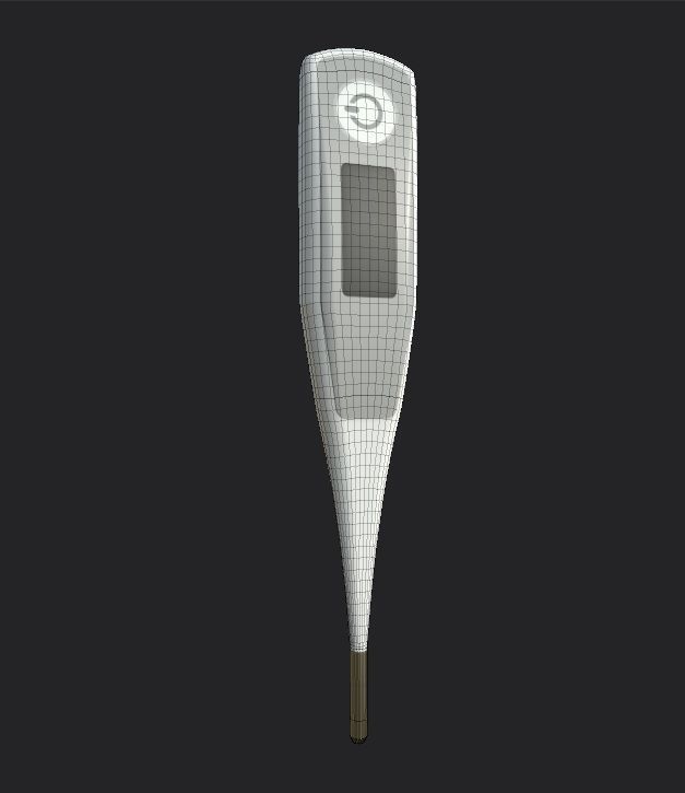 Digital Thermometer M8 Low-poly 3D model_18