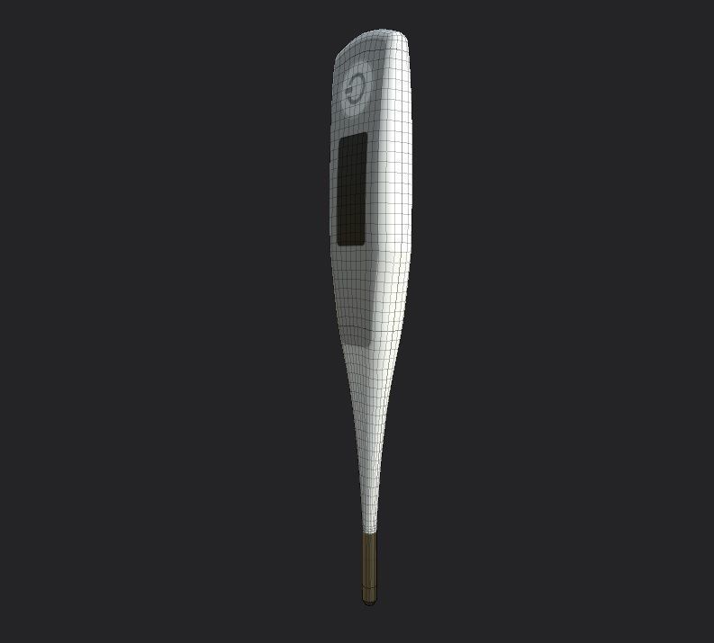 Digital Thermometer M8 Low-poly 3D model_6