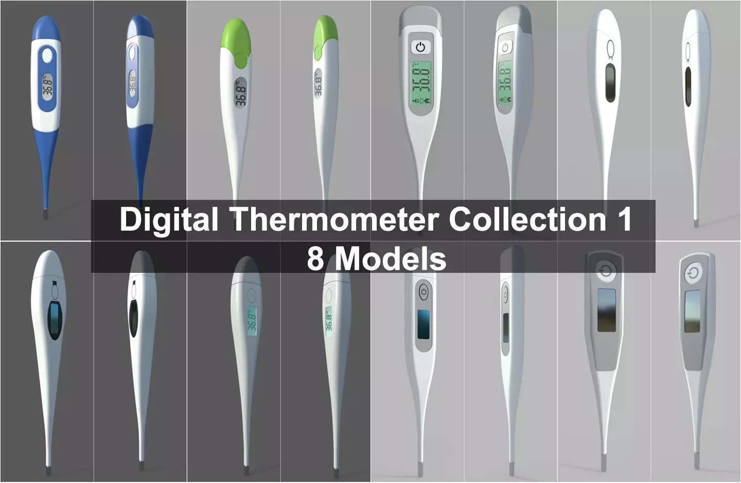 Digital Thermometer Collection 1 - 8 Models _0