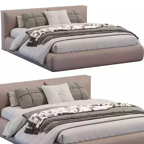 Leather Bed Boca Lomo 3D model