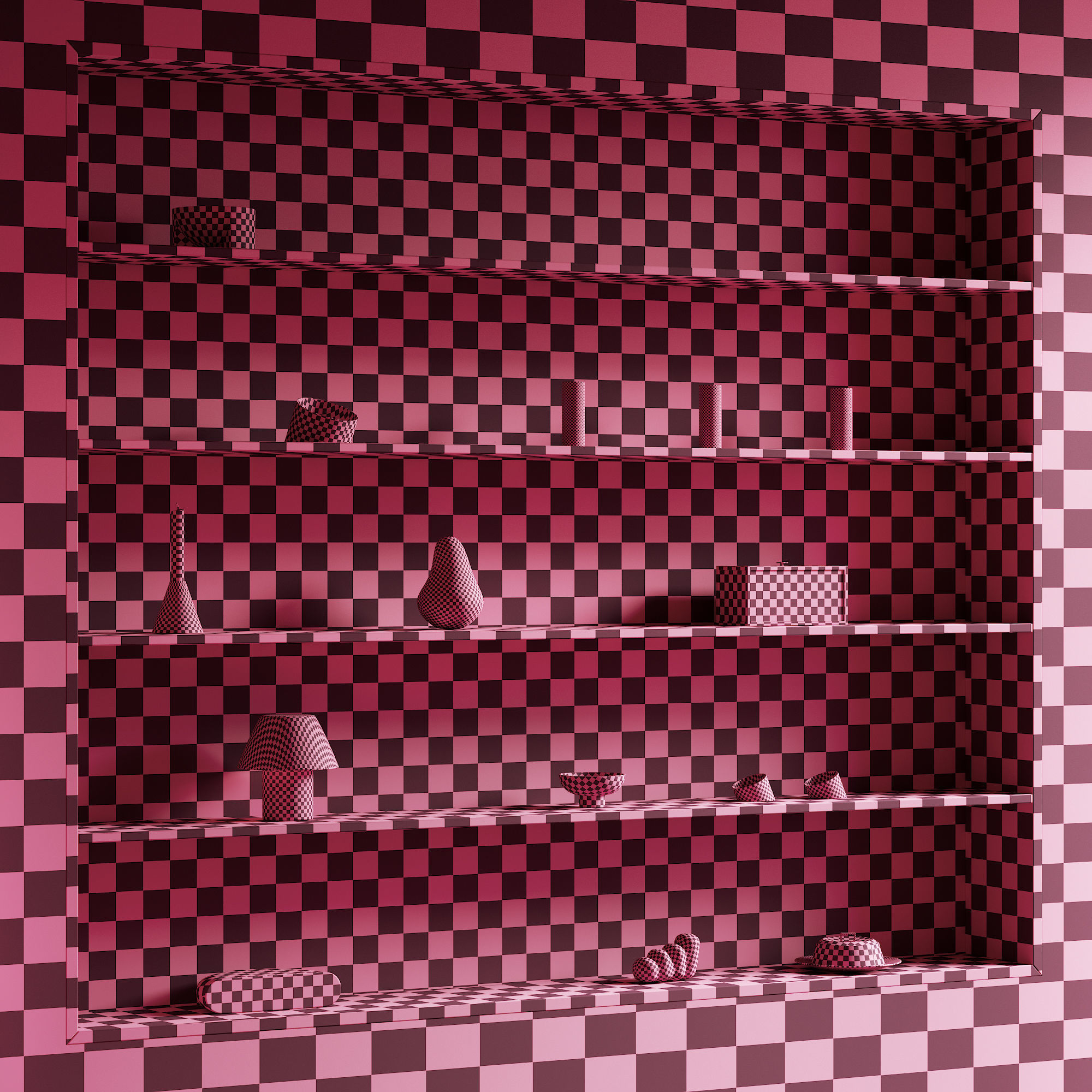 094 built in wall rack shelves 01 wood and minimal 00 3D model_6