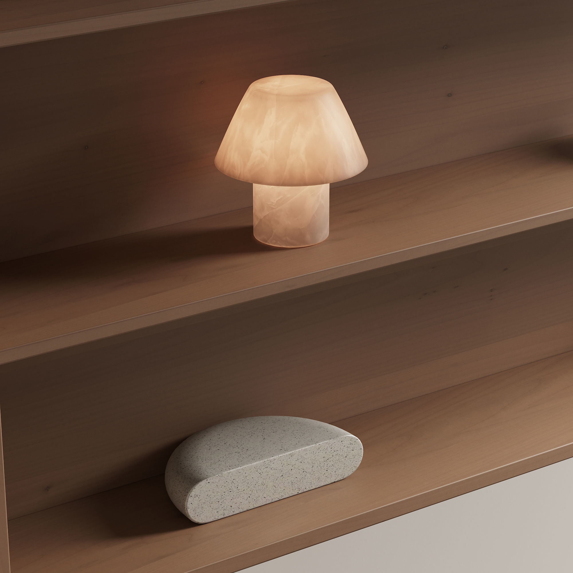 094 built in wall rack shelves 01 wood and minimal 00 3D model_1