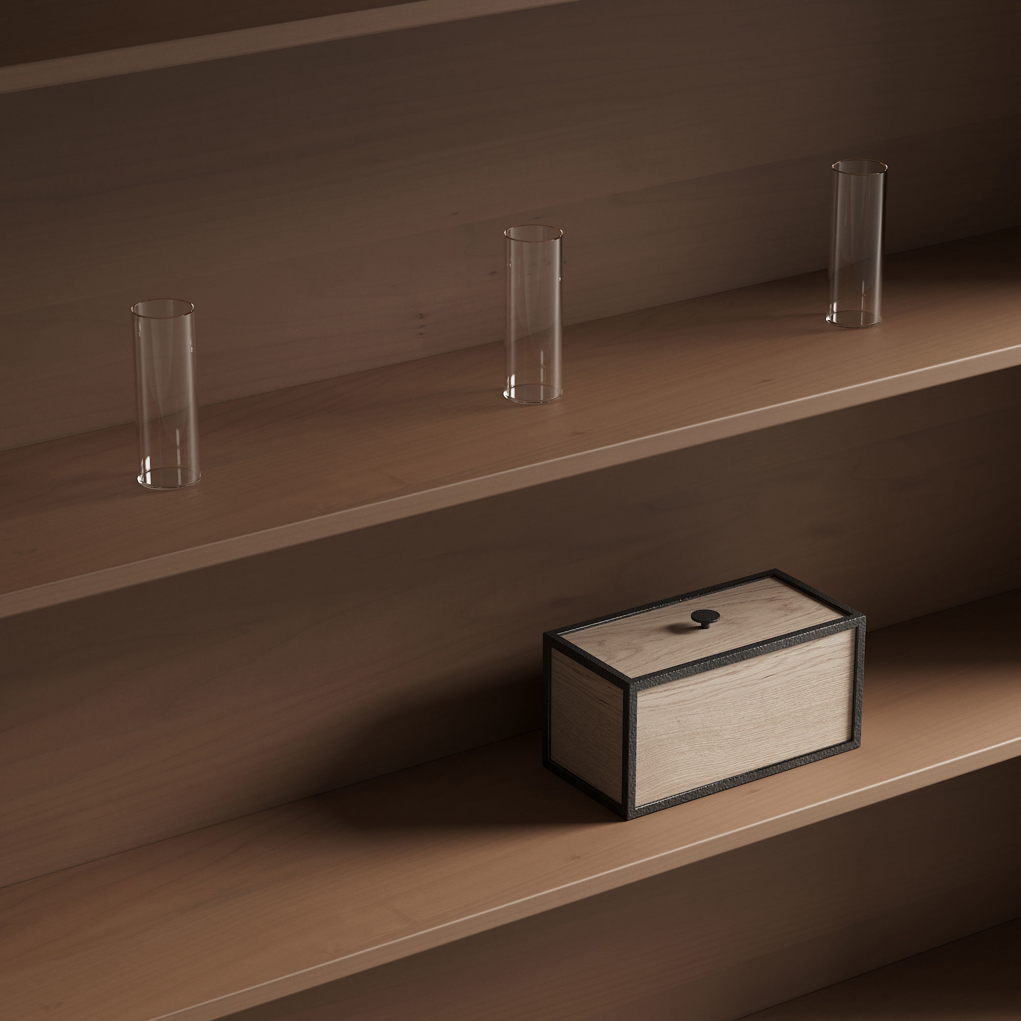 094 built in wall rack shelves 01 wood and minimal 00 3D model_3