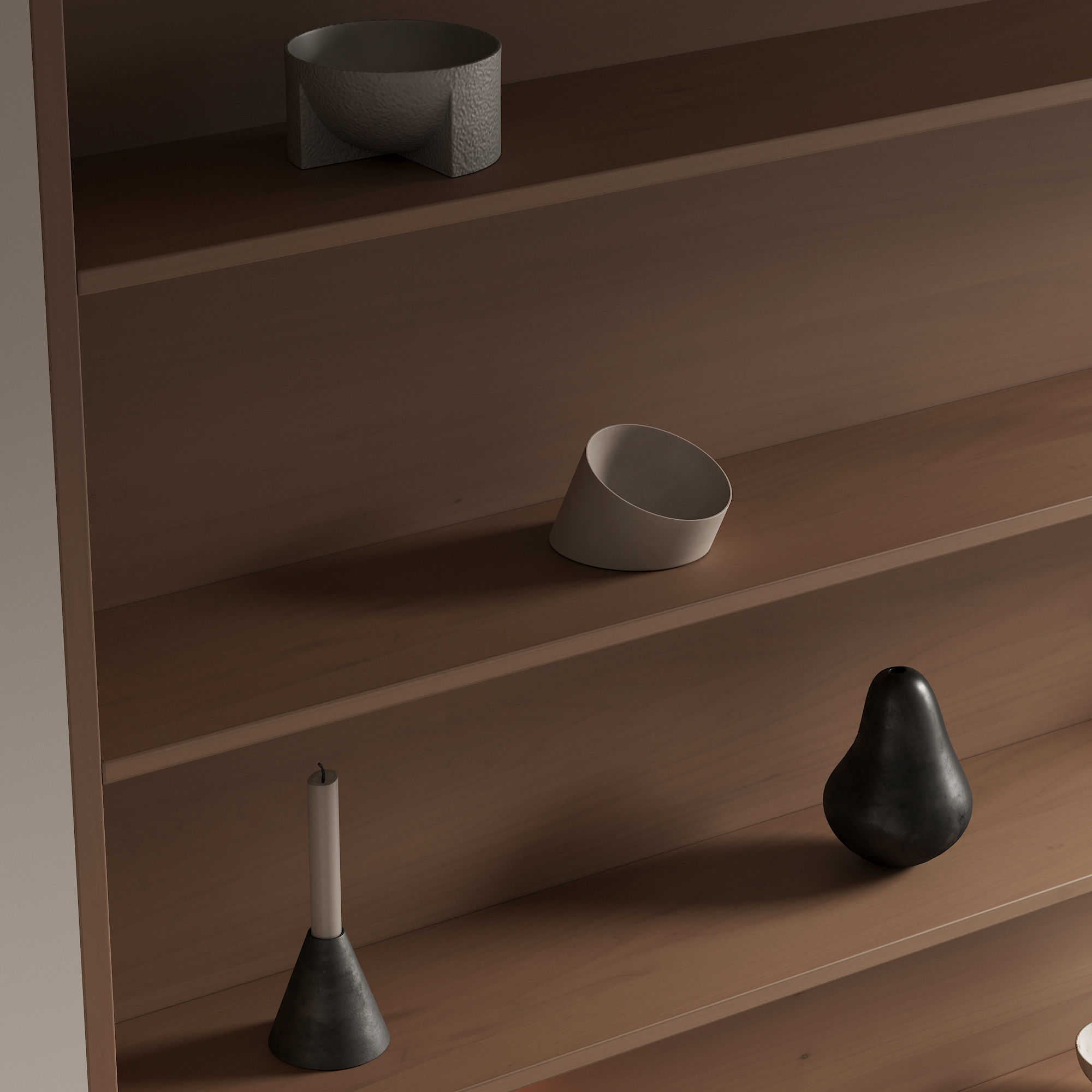 094 built in wall rack shelves 01 wood and minimal 00 3D model_4