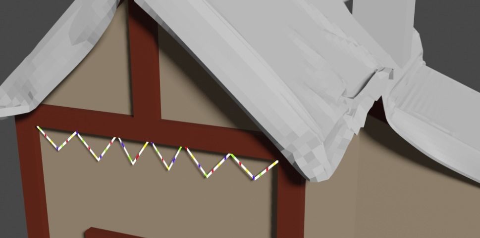 Stylized Animation Congratulation Happy New Year Low-poly Low-poly 3D model_1