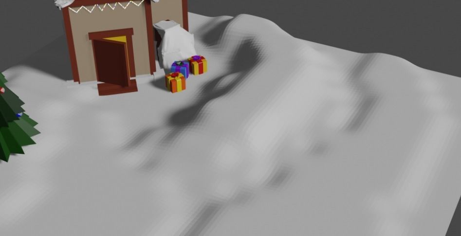 Stylized Animation Congratulation Happy New Year Low-poly Low-poly 3D model_4