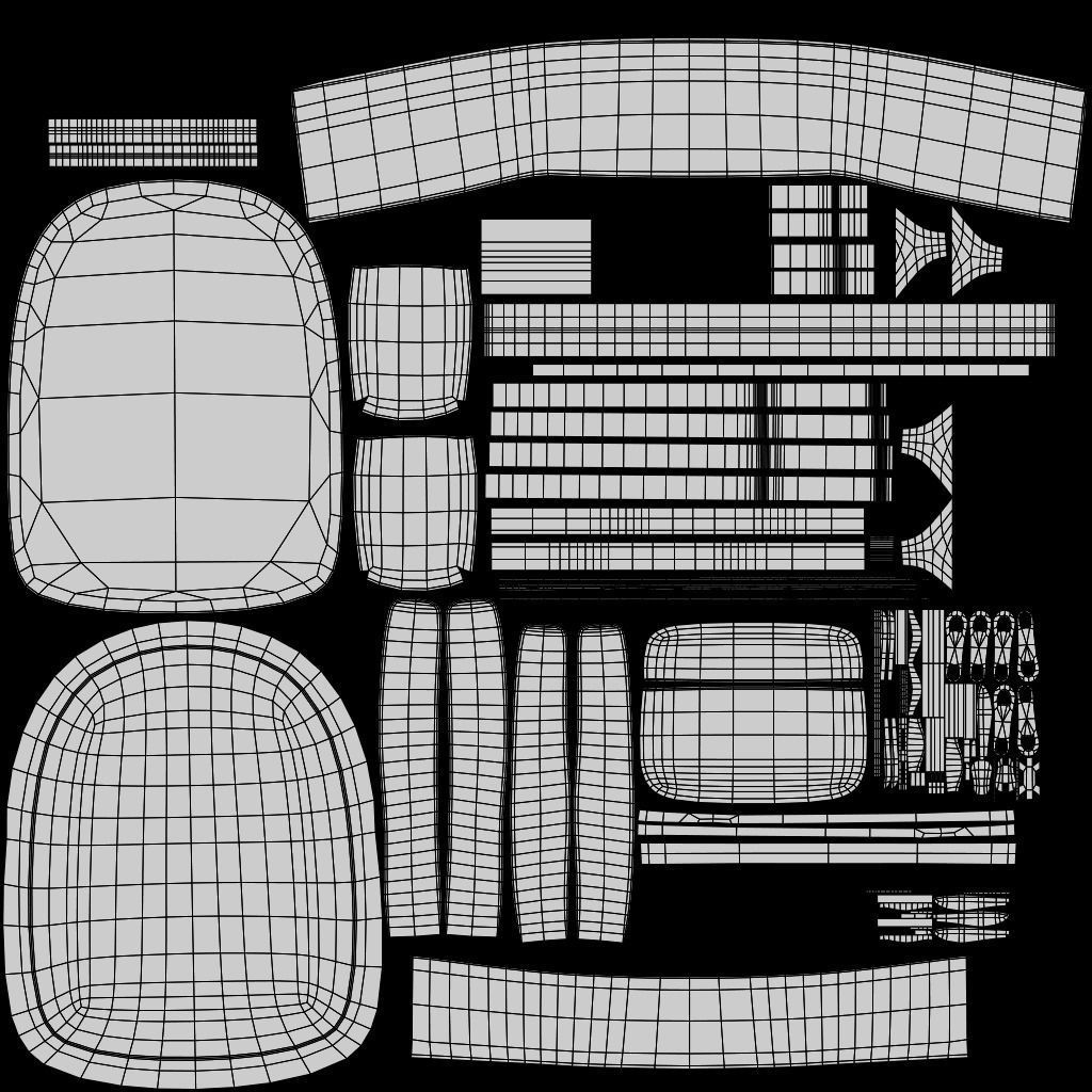 Black Urban fabric Backpack Low-poly 3D model_24