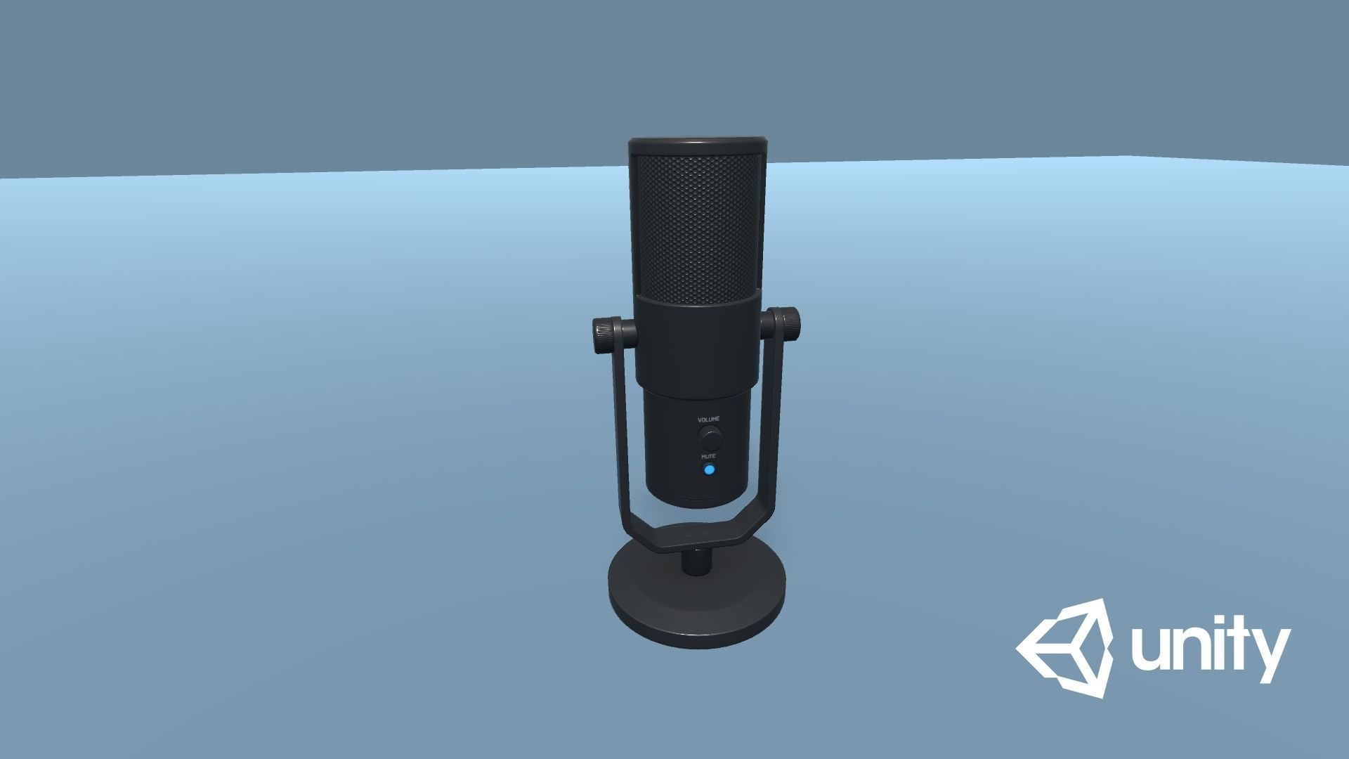 Microphone Low-poly 3D model_11