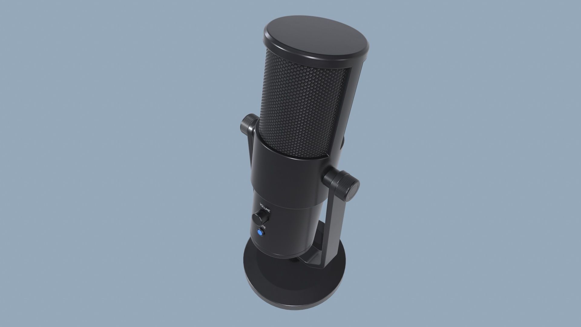 Microphone Low-poly 3D model_8