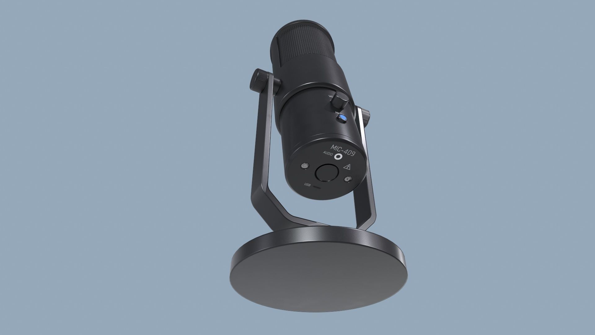 Microphone Low-poly 3D model_7
