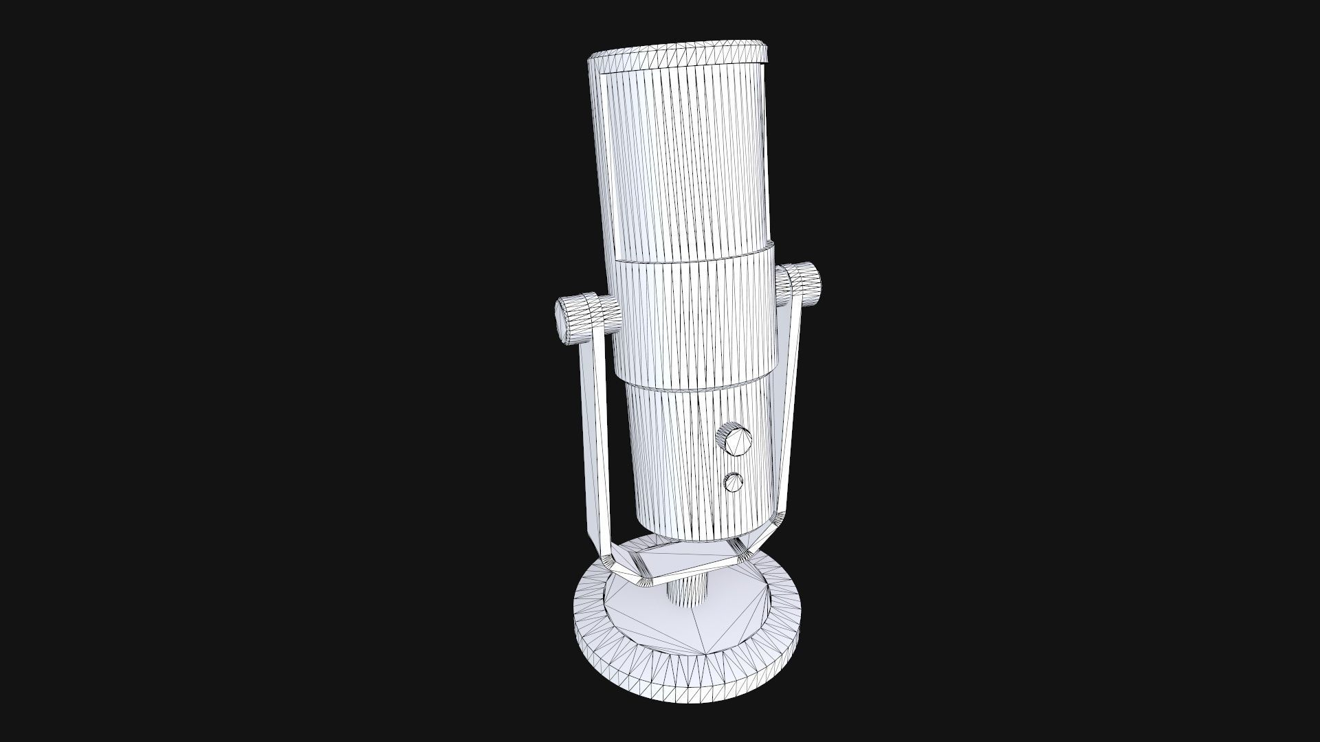 Microphone Low-poly 3D model_9