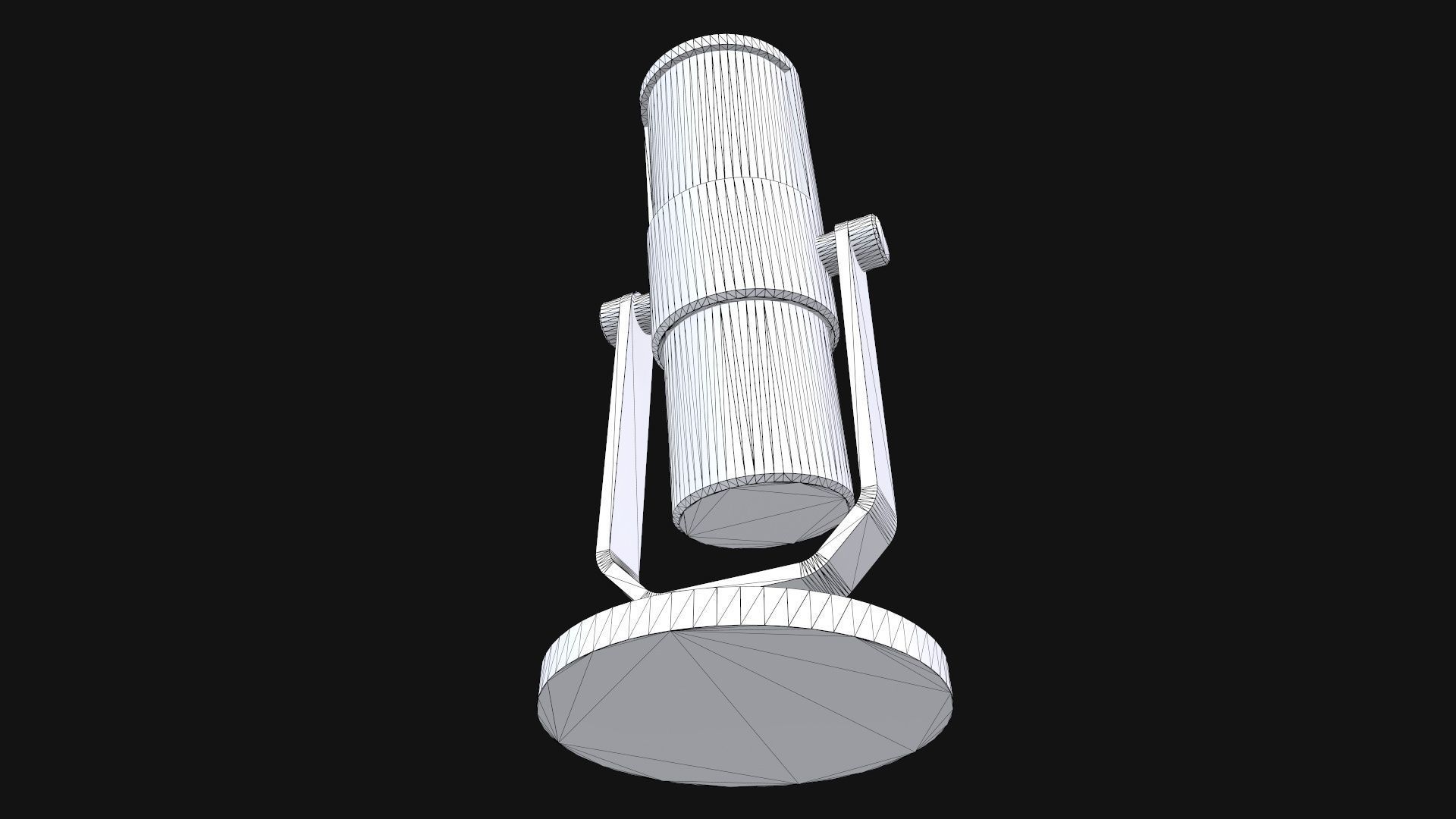 Microphone Low-poly 3D model_10