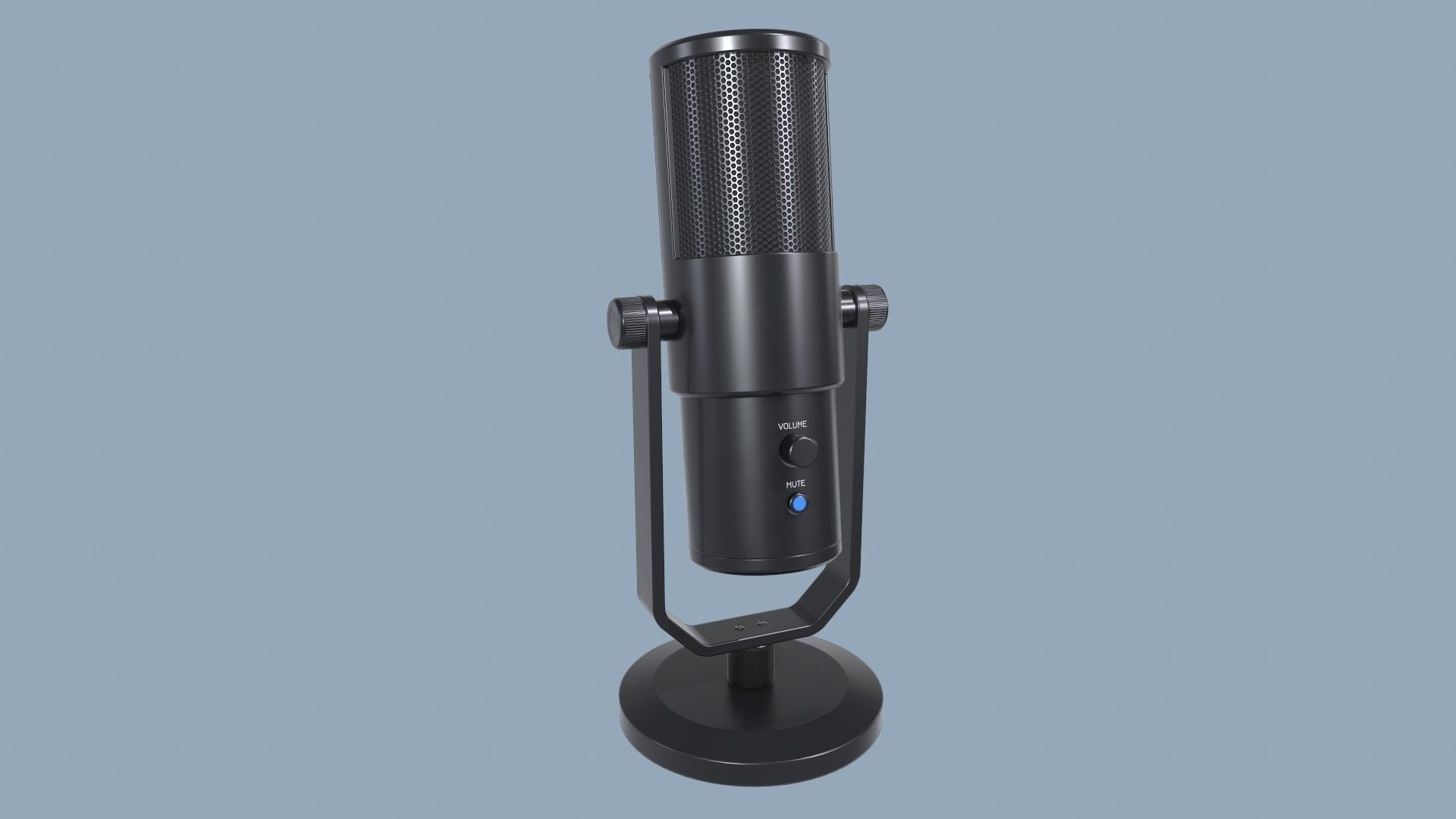 Microphone Low-poly 3D model_3
