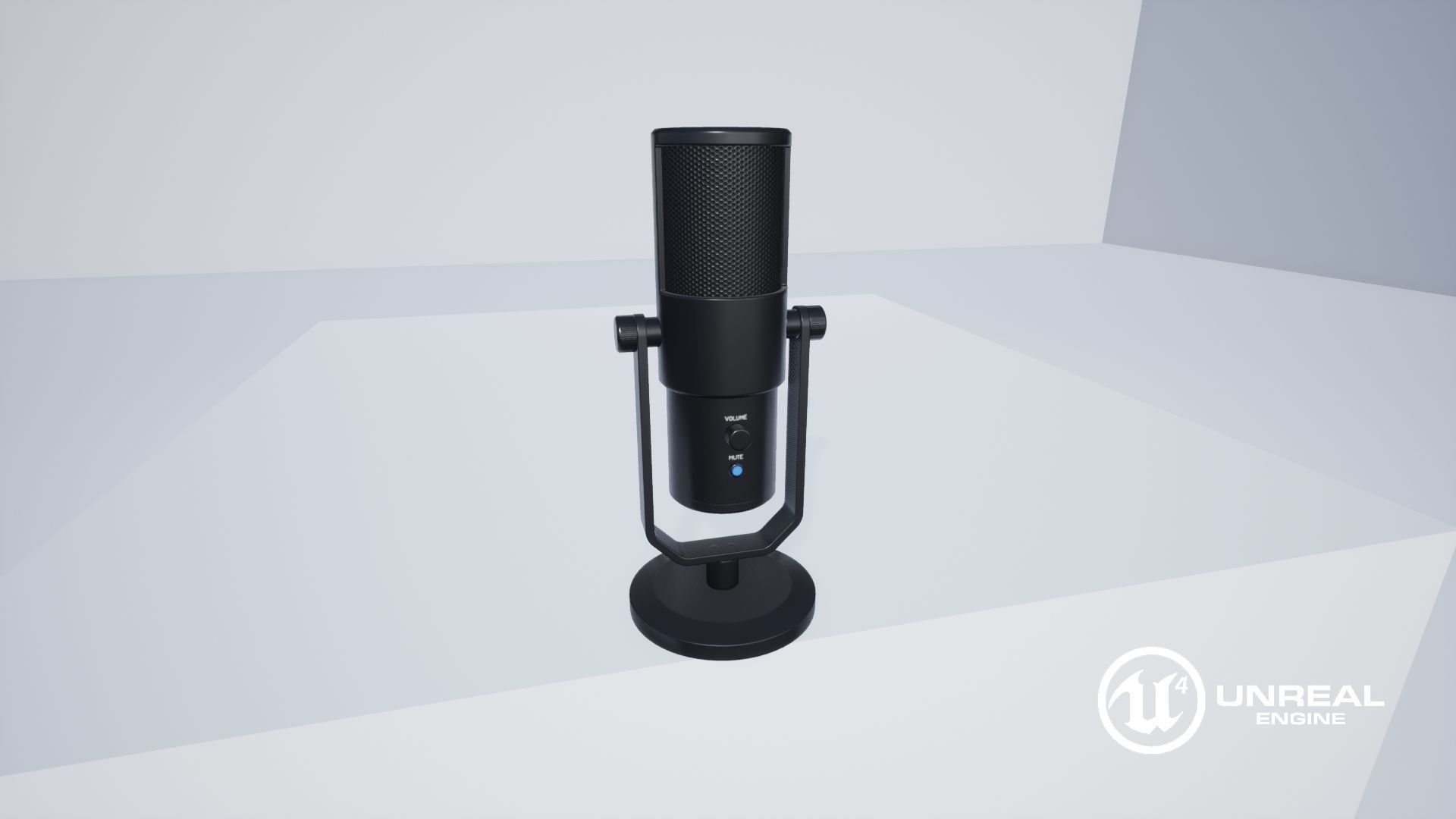 Microphone Low-poly 3D model_12
