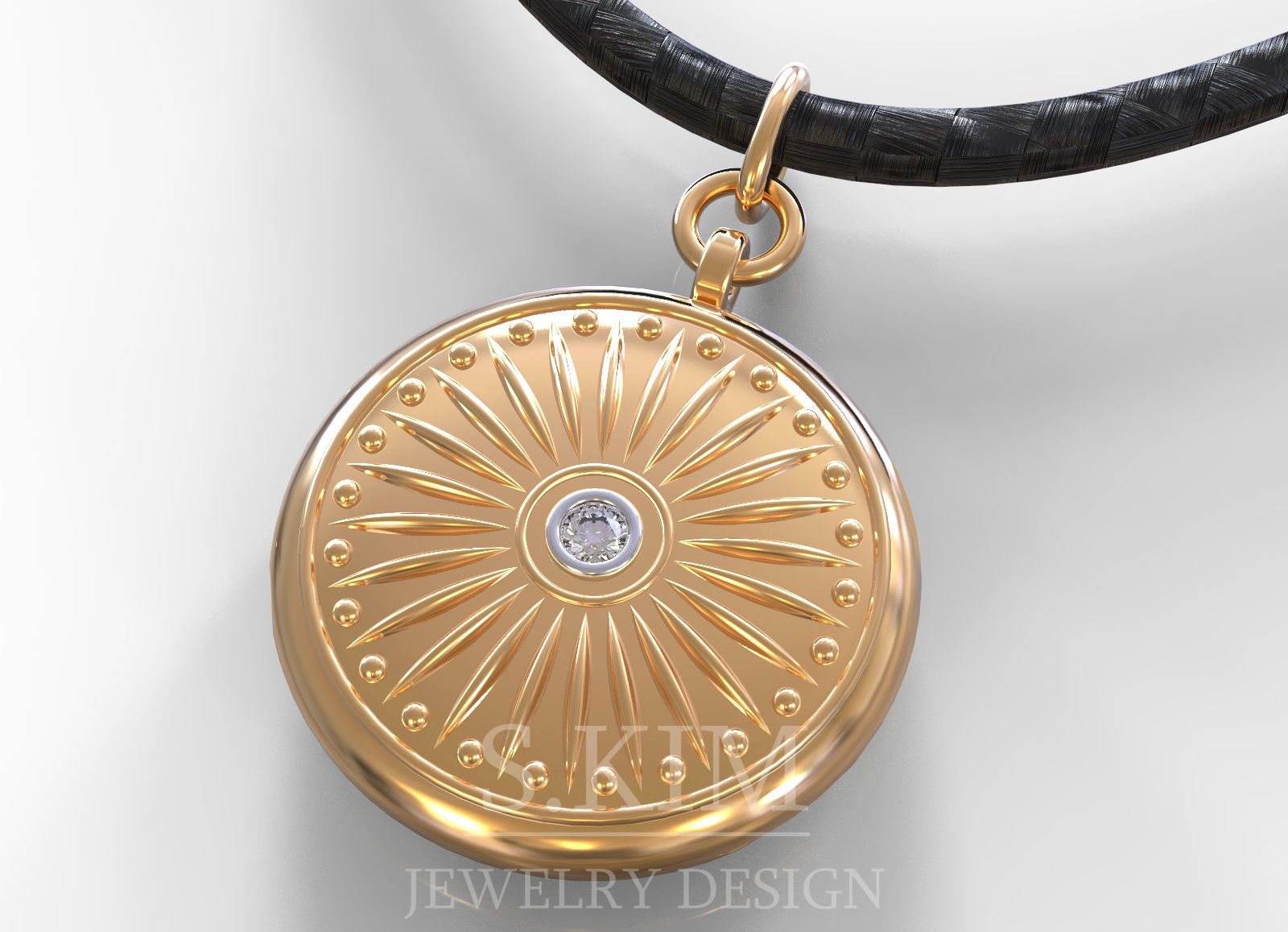 Medallion disc with measurements 3D print model_1