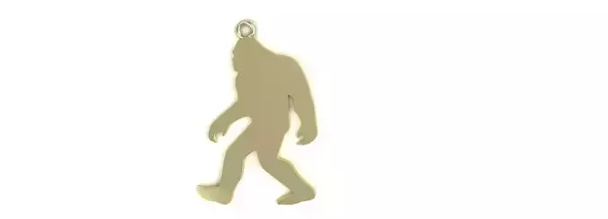 Bigfoot Pendant Gold Silver Platinum Sasquatch Jewelry