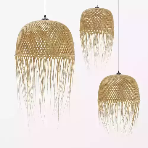 Rattan pendant lamp vol 01