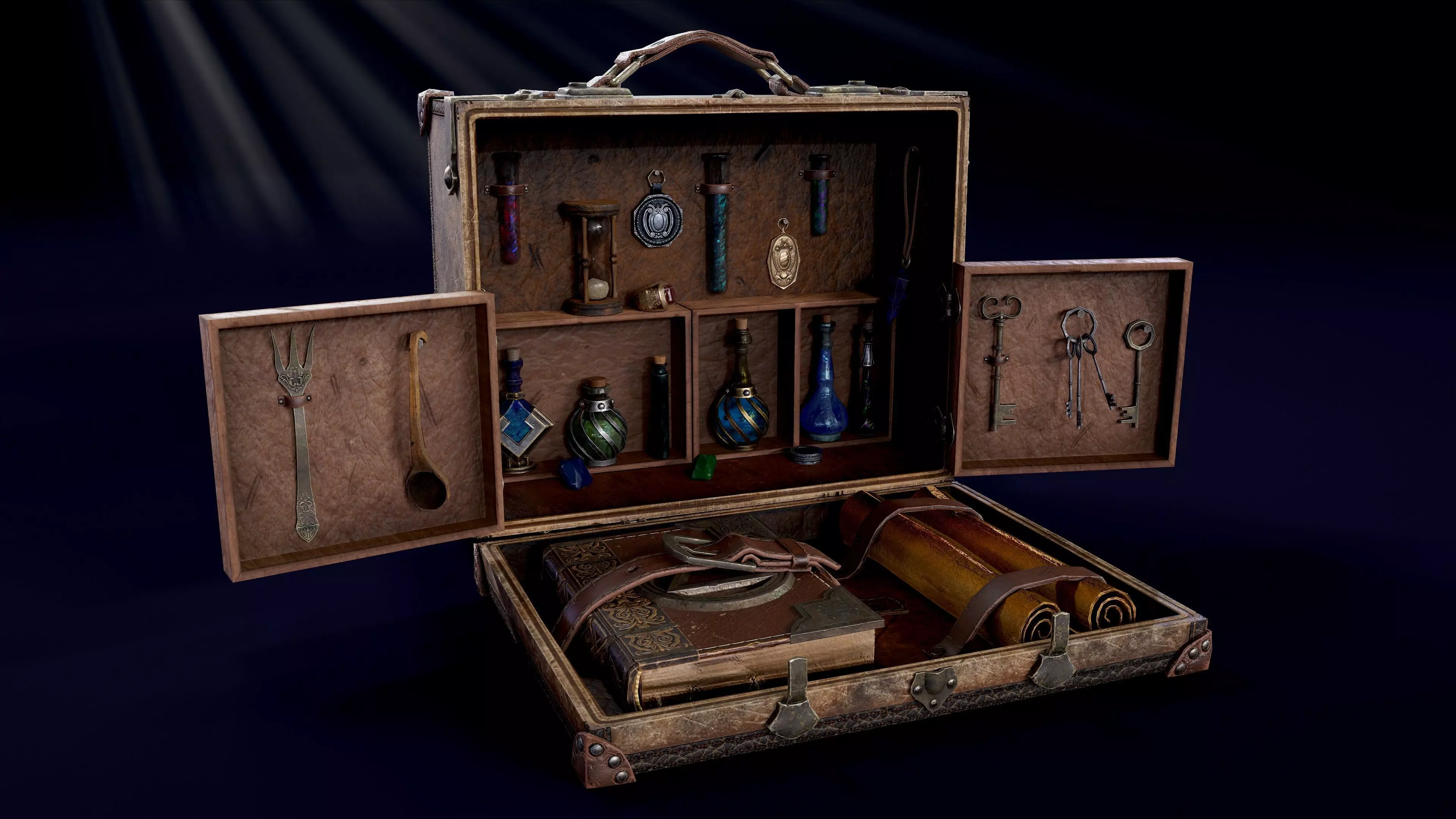 Suitcase Low-poly 3D model