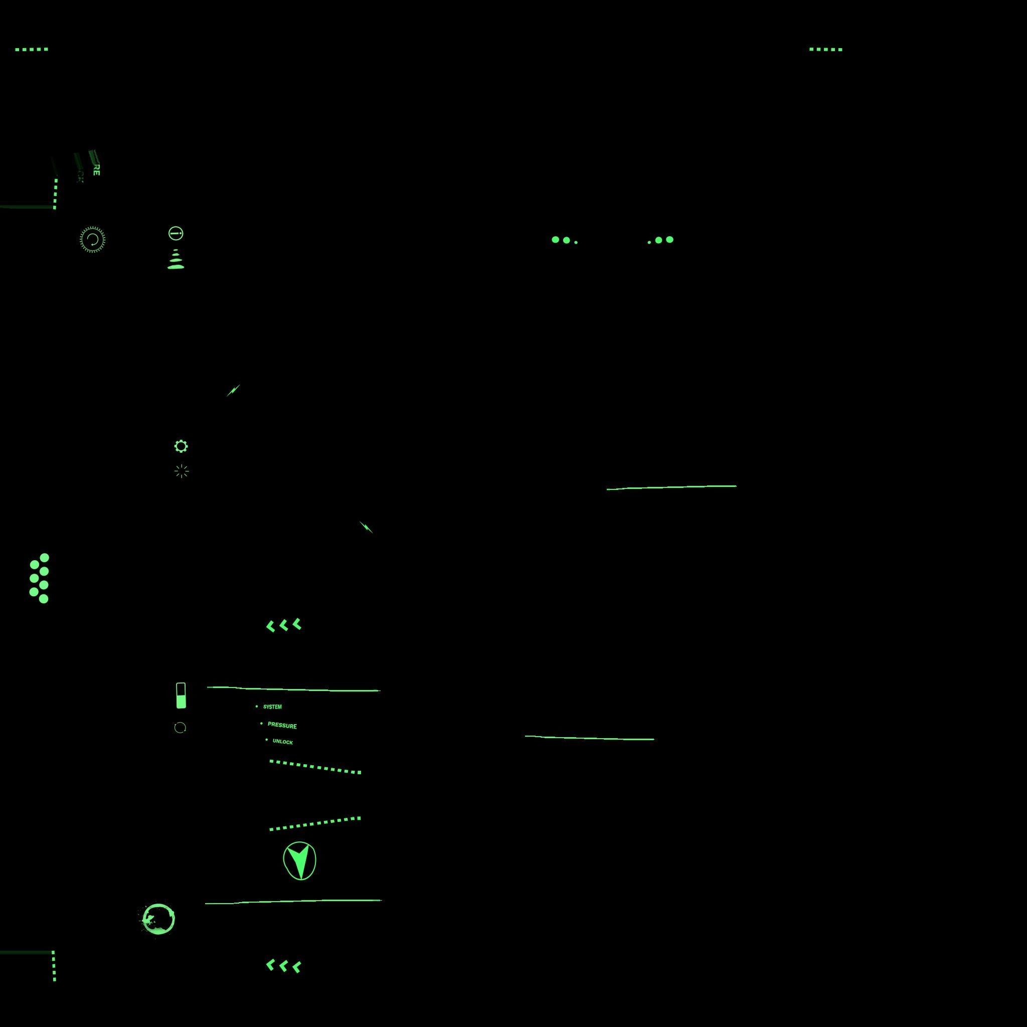 SciFi Glasses C01 Black Green - Character Design Fashion Low-poly 3D model_19