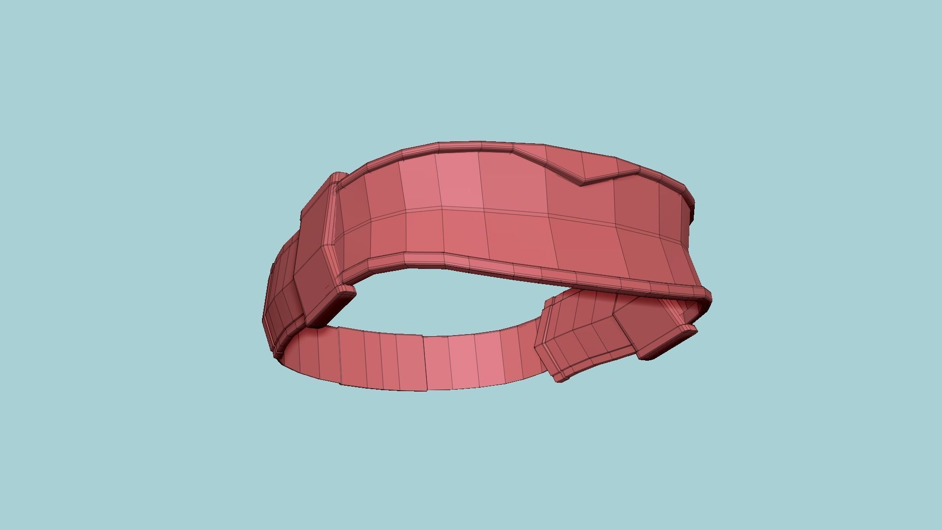 SciFi Glasses C01 Black Green - Character Design Fashion Low-poly 3D model_17